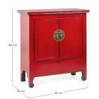 Credenza Bassa a 2 Ante Vintage in Legno di Olmo Rosso Homemotion - Konan Viadurini