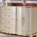 Credenza Classica 2 Ante e 4 Cassetti in Legno Made in Italy - Windsor Viadurini