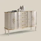Credenza Classica 2 Ante e 4 Cassetti in Legno Made in Italy - Windsor Viadurini