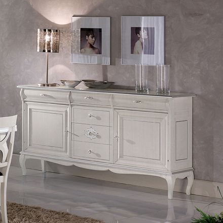 Credenza di Lusso da Soggiorno in Legno Classica Made in Italy - Helisa Viadurini