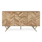 Credenza in Legno di Acacia a 2 Ante e 3 Cassetti Design Homemotion - Carla Viadurini