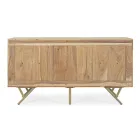 Credenza in Legno di Acacia a 2 Ante e 3 Cassetti Design Homemotion - Carla Viadurini