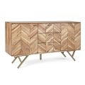Credenza in Legno di Acacia a 2 Ante e 3 Cassetti Design Homemotion - Carla