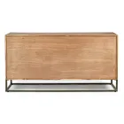 Credenza in Legno di Acacia e Acciaio 3 o 4 Ante Homemotion - Cristoforo Viadurini