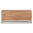Credenza in Legno di Acacia e Acciaio 3 o 4 Ante Homemotion - Cristoforo Viadurini