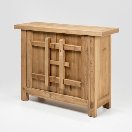 Credenza in Legno di Pino Naturale Invecchiato con 2 o 4 Ante - Aituno Viadurini