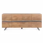 Credenza in Legno e Acciaio Verniciato Design Moderno Homemotion - Silvia Viadurini