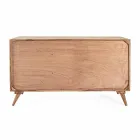 Credenza in Legno Finitura Naturale con Ante e Cassetti Homemotion - Ventador Viadurini