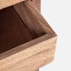 Credenza in Legno Finitura Naturale con Ante e Cassetti Homemotion - Ventador Viadurini