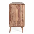 Credenza in Legno Finitura Naturale con Ante e Cassetti Homemotion - Ventador Viadurini