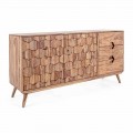 Credenza in Legno Finitura Naturale con Ante e Cassetti Homemotion - Ventador