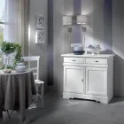 Credenza in Legno Laccato Bianco con 2 Ante e 2 Cassetti Made in Italy - Sogbo Viadurini