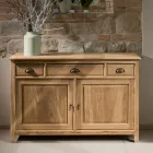 Credenza in Teak Massello con 2 Ante e 3 Cassetti - Karate Viadurini