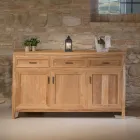 Credenza in Teak Massello con 3 Ante e 3 Cassetti - Sumo Viadurini