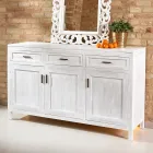 Credenza in Teak Massello con 3 Ante e 3 Cassetti - Sumo Viadurini