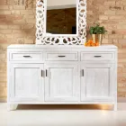 Credenza in Teak Massello con 3 Ante e 3 Cassetti - Sumo Viadurini