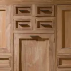 Credenza in Teak Massello con 3 Ante e 8 Cassetti - Quan Viadurini