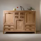 Credenza in Teak Massello con 3 Ante e 8 Cassetti - Quan Viadurini
