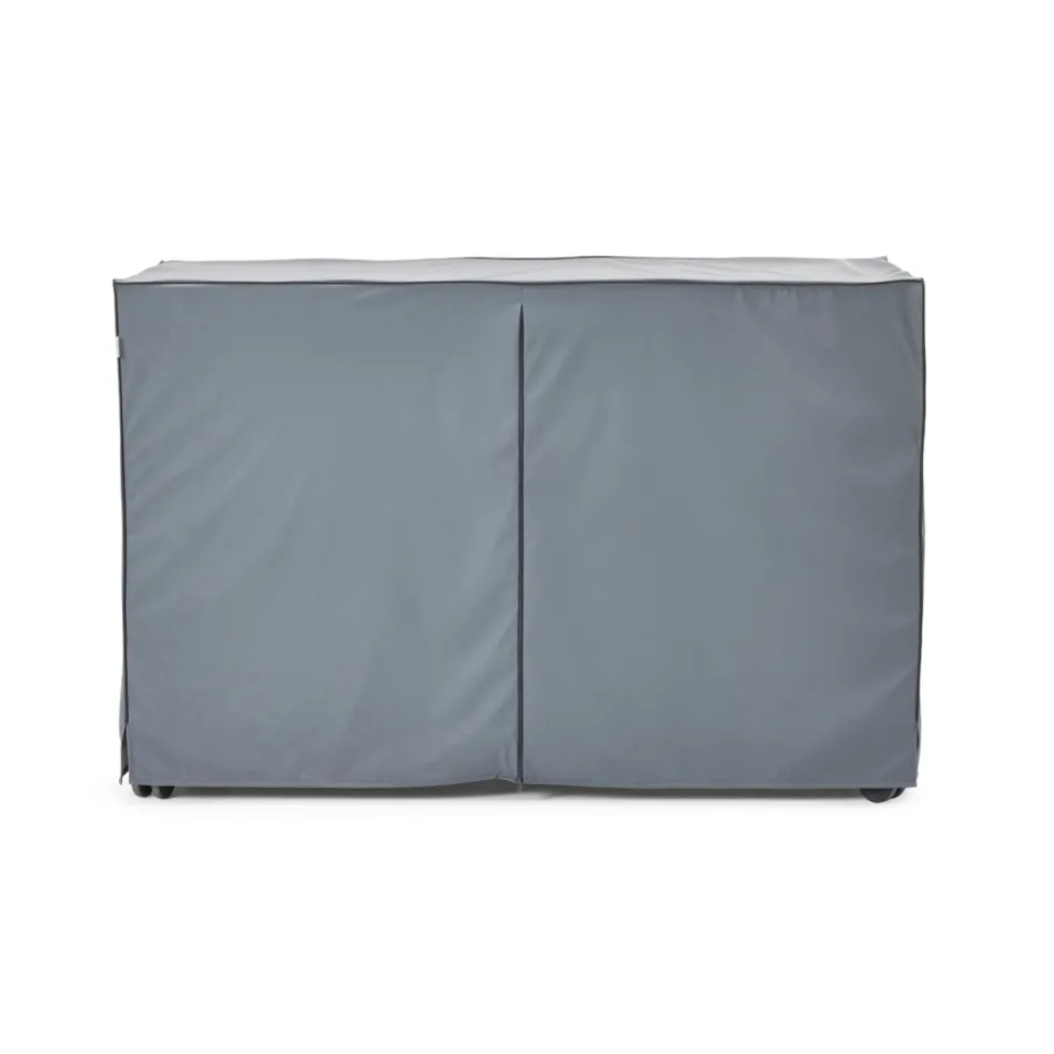 Cucina da Esterno 96x70x93 cm Realizzata in Teak Massiccio e Alluminio - Raffinata Viadurini