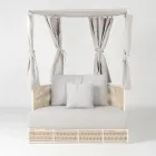 Daybed da Giardino in Teak, Alluminio, Corda ROPE+ e Cuscini - Arcangelo Viadurini