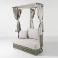 Daybed da Giardino in Teak, Alluminio, Corda ROPE+ e Cuscini - Arcangelo