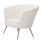 Divanetto 2 Posti Moderno in Velluto con Piedini in Ferro Dorato - Annina Viadurini