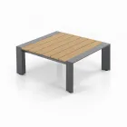 Divano Angolare con Tavolino per Esterni e Interni in Alluminio - Mettre Viadurini