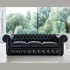 Divano Classico con Piedini a Cipolla in Legno di Faggio Made in Italy - Spassoso Viadurini