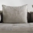 Divano componibile design moderno Cardo, rivestimento in pelle Viadurini