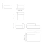 Divano da Esterno Componibile in Multistrato Marino Made in Italy - Bahias Viadurini