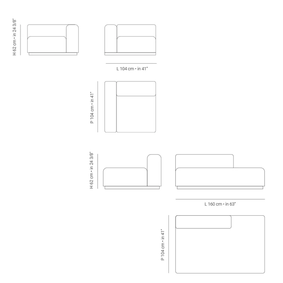 Divano da Esterno Componibile in Multistrato Marino Made in Italy - Bahias Viadurini