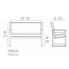 Divano da esterno Frame by Vondom, in resina di polietilene, di design Viadurini
