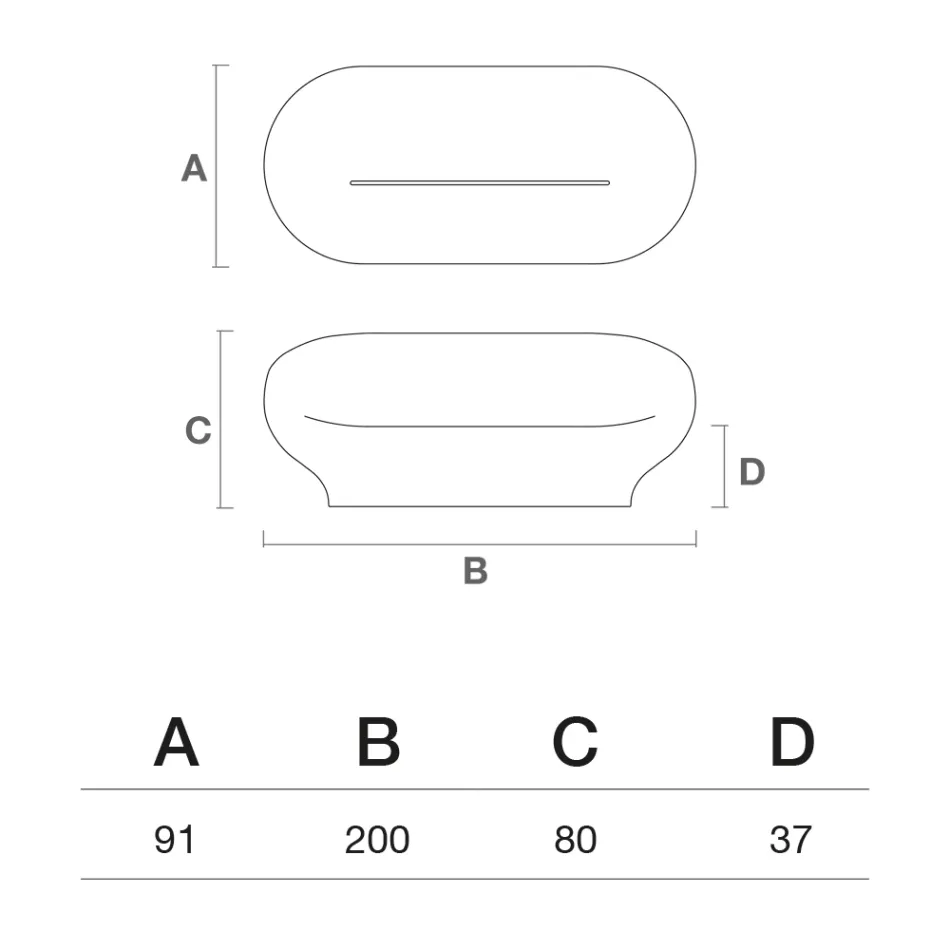 Divano da Esterno in Polietilene Disponibile in Diversi Colori - Salvietta Viadurini