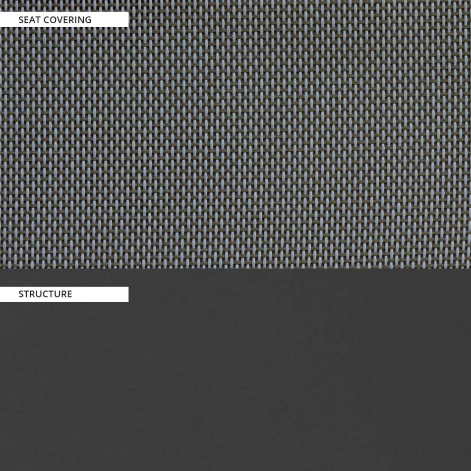 Divano da Giardino Base Alluminio e Seduta Textilene Made in Italy - Maureen Viadurini