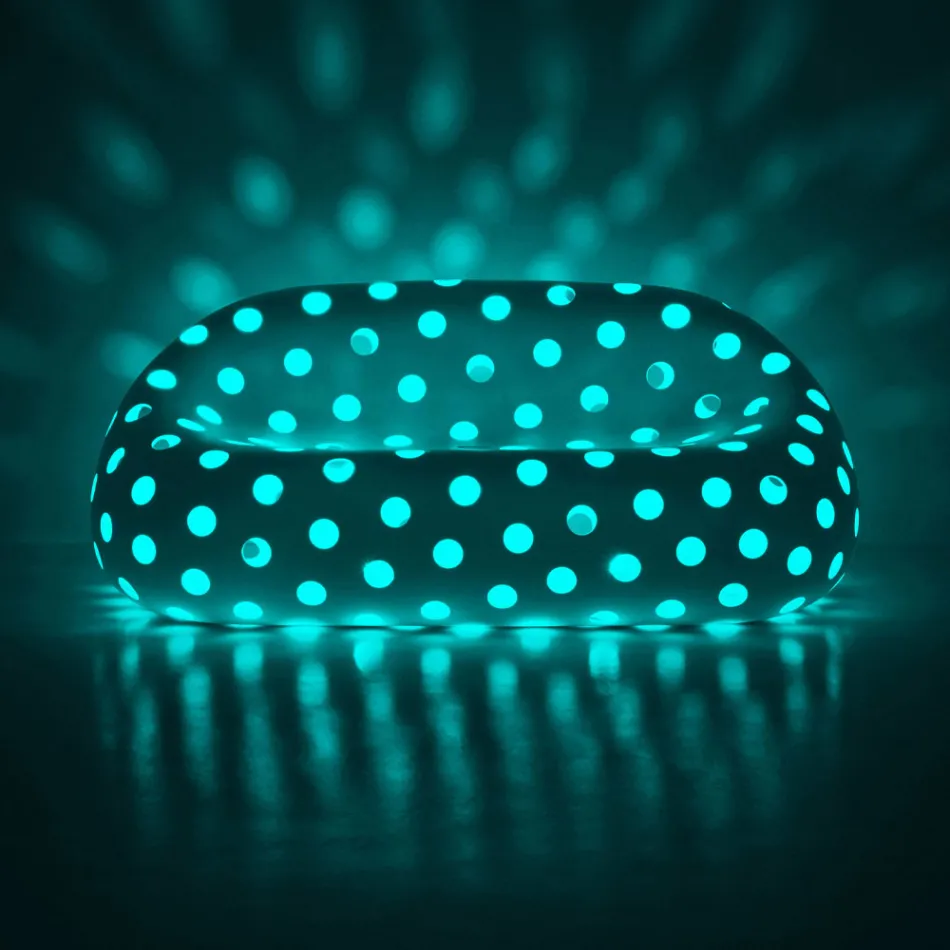 Divano Luminoso da Esterno in Polietilene con LED Made in Italy - Asso Viadurini