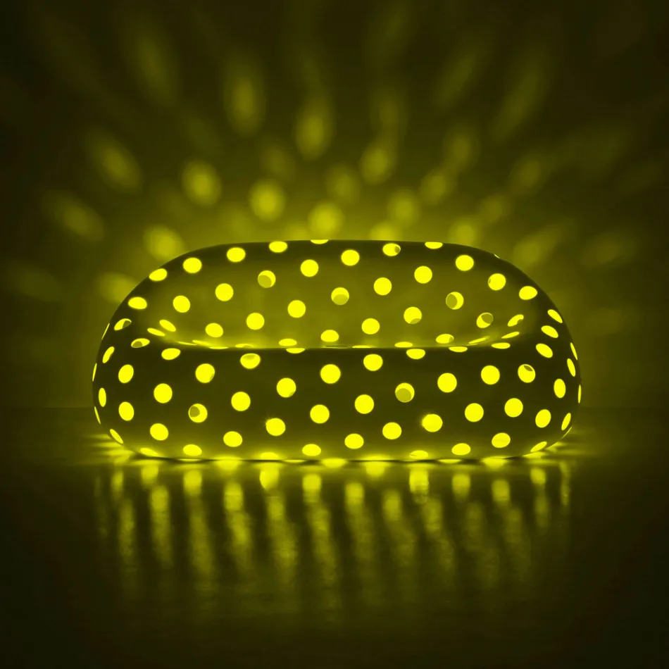 Divano Luminoso da Esterno in Polietilene con LED Made in Italy - Asso Viadurini
