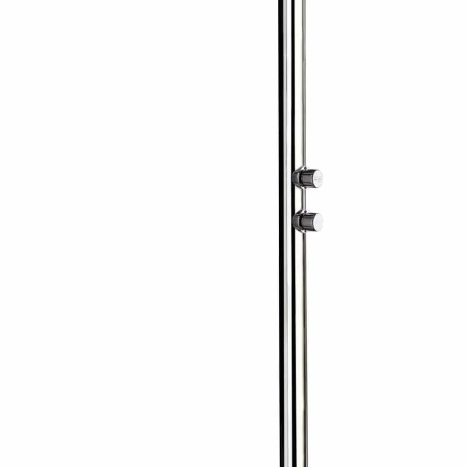 Doccia da Giardino in Acciaio Inox Cromato con Lavapiedi Made in Italy - Modeo Viadurini