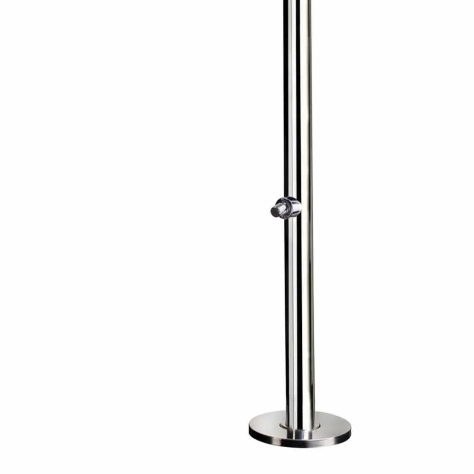 Doccia da Giardino in Acciaio Inox Cromato con Lavapiedi Made in Italy - Modeo Viadurini