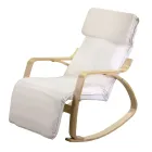 Dondolo da Interno Realizzato in Legno di Betulla e Tessuto - Abissi Viadurini