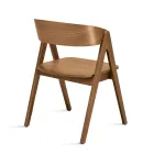 Due Sedie con Finitura Effetto Legno e Schienale Curvato in Due Colori - Vesta Viadurini