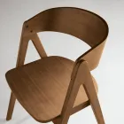 Due Sedie con Finitura Effetto Legno e Schienale Curvato in Due Colori - Vesta Viadurini