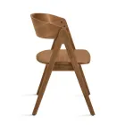 Due Sedie con Finitura Effetto Legno e Schienale Curvato in Due Colori - Vesta Viadurini