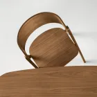 Due Sedie con Finitura Effetto Legno e Schienale Curvato in Due Colori - Vesta Viadurini