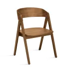 Due Sedie con Finitura Effetto Legno e Schienale Curvato in Due Colori - Vesta Viadurini