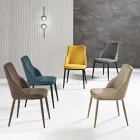 Due Sedie Imbottite con Struttura in Metallo dal Design Equilibrato - Seta Viadurini
