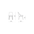 Due Sedie Imbottite con Struttura in Metallo dal Design Equilibrato - Seta Viadurini