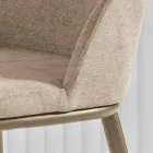 Due Sedie Imbottite con Struttura in Metallo dal Design Equilibrato - Seta Viadurini