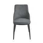 Due Sedie Imbottite con Struttura in Metallo dal Design Equilibrato - Seta Viadurini