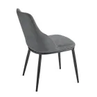 Due Sedie Imbottite con Struttura in Metallo dal Design Equilibrato - Seta Viadurini