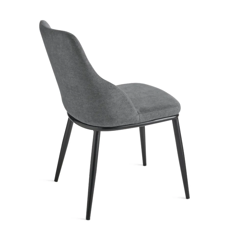 Due Sedie Imbottite con Struttura in Metallo dal Design Equilibrato - Seta Viadurini